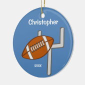 Kinder Aangepast Football Keramisch Ornament (Links)