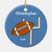 Kinder Aangepast Football Keramisch Ornament (Achterkant)