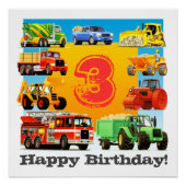 Kinder Aangepast tijdperk Happy Birthday Construct Poster (Voorkant)