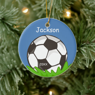 Kinder Aangepast Voetbal Keramisch Ornament