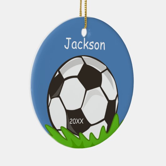 Kinder Aangepast Voetbal Keramisch Ornament (Rechts)