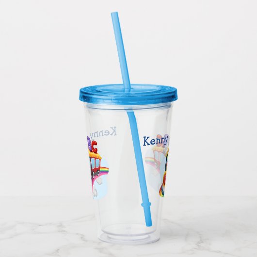 Kinder aangepaste ABC-trein Acryl Drinkbeker (Links)