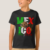 Kinder aangepaste achternaam mexico shirten t-shirt (Voorkant)