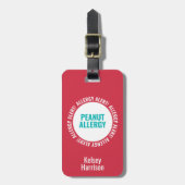 Kinder Aangepaste Alert School Daycare Bag Label Bagagelabel (Voorkant verticaal)