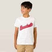 Kinder Aangepaste Baseball T-Shirt (Voorkant volledig)