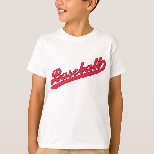 Kinder Aangepaste Baseball T-Shirt (Voorkant)