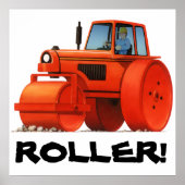 Kinder Aangepaste Bouw Vrachtwagen - Red Road Roll Poster (Voorkant)