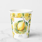 Kinder aangepaste citroen Verjaardag Papieren Bekers (Voorkant)