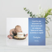 Kinder Aangepaste foto Birthday Flat Hartelijk dan Bedankkaart (Staand voorkant)