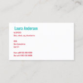 Kinder Aangepaste Foto-Voedselallergie Medische wa Contactkaartje (Achterkant)