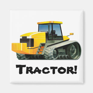 Kinder Aangepaste Gele Tractor Magneet