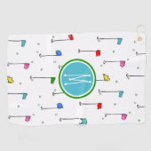 Kinder aangepaste golfvlaggen 'n pins golfhanddoek (Horizontaal)