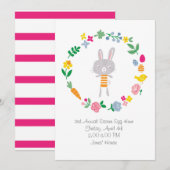 Kinder aangepaste jachtuitnodiging voor paasjacht kaart (Voorkant / Achterkant)