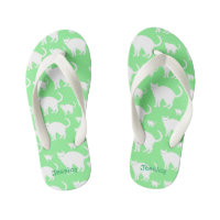 Kinder aangepaste kat Teenslippers met witte Katte