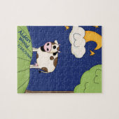 Kinder aangepaste Koe over de maan puzzel (Horizontaal)