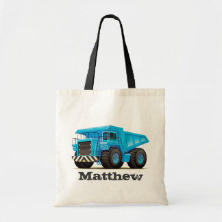 Kinder aangepaste naam constructiedumper Truck Tote Bag