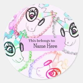 Kinder aangepaste naam Dit behoort tot Ronde Sticker