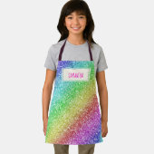Kinder Aangepaste naam Regenboog glitter schorten (Insitu)