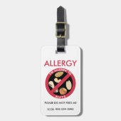 Kinder aangepaste pindronusboom Nut Allergy Emerge Bagagelabel (Voorkant verticaal)