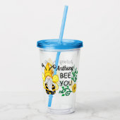 Kinder Aanpassen Bee u Acryl Tumbler Drinkbeker (Achterkant)