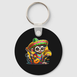 Kinder aap met Sombrero en Poncho Cinco Sleutelhanger