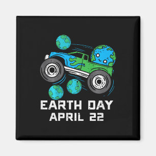 Kinder aardedag april 22 Monster Truck Schattige B Magneet