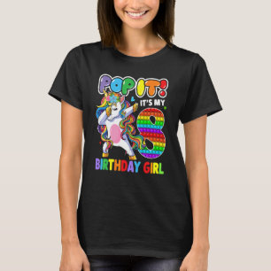 Kinder abbing Unicorn 8 jaar oude cadeaus 8e verja T-shirt