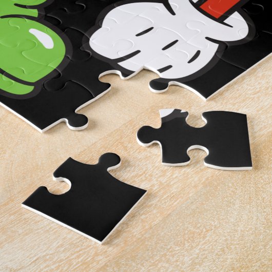 Kinder ABC Alfabet Apple Black Puzzle Legpuzzel (Zijkant)