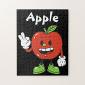 Kinder ABC Alfabet Apple Black Puzzle Legpuzzel (Verticaal)