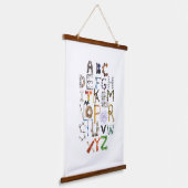 Kinder ABC Alphabet Kinderwand - Fhonetisch Hangend Wandkleed (Gebogen)