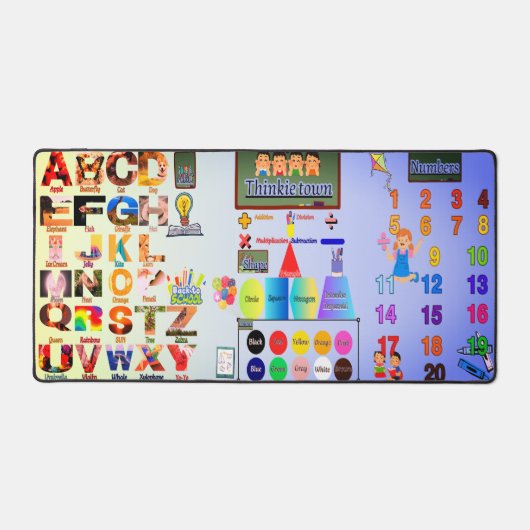 Kinder ABC-nummers vormen kleuren mat leuk onderwi (Voorkant)