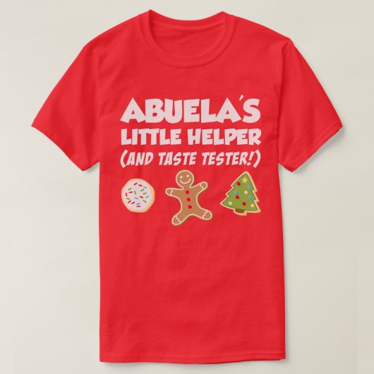 Kinder Abuela's kleine kerstkeuken bakken T-shirt (Design voorkant)