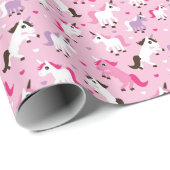 kinder achtergrond eenhoorn cadeaupapier (Rol Hoek)