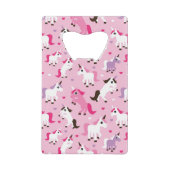 kinder achtergrond eenhoorn creditkaart flessenopener (Voorkant)