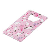 kinder achtergrond eenhoorn creditkaart flessenopener (Voorkant Gekanteld)