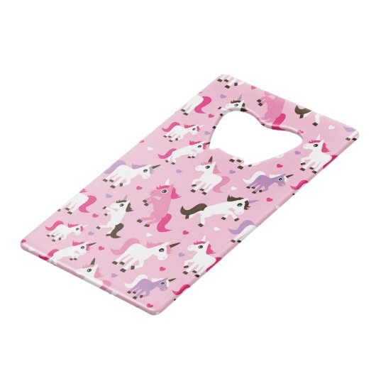 kinder achtergrond eenhoorn creditkaart flessenopener (Achterkant Gekanteld)