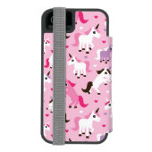 kinder achtergrond eenhoorn incipio iPhone portemonnee hoesje (Agenda Achterkant)