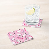 kinder achtergrond eenhoorn kartonnen onderzetters (Insitu)