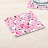 kinder achtergrond eenhoorn kartonnen onderzetters (Schuin)