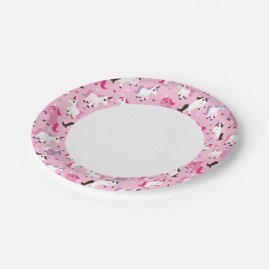 kinder achtergrond eenhoorn papieren bordje (Gekanteld)