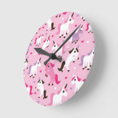 kinder achtergrond eenhoorn ronde klok (Hoek)