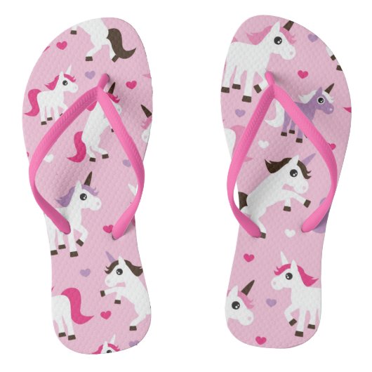 kinder achtergrond eenhoorn teenslippers (Voetbed)