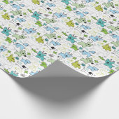 kinder achtergrondpatroon van dieren cadeaupapier (Hoek)