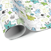 kinder achtergrondpatroon van dieren cadeaupapier (Rol Hoek)