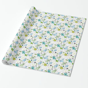 kinder achtergrondpatroon van dieren cadeaupapier