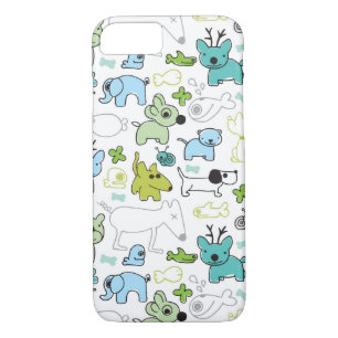 kinder achtergrondpatroon van dieren Case-Mate iPhone case