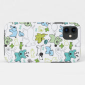 kinder achtergrondpatroon van dieren Case-Mate iPhone case (Achterkant (horizontaal))
