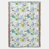 kinder achtergrondpatroon van dieren deken (Voorkant Verticaal)