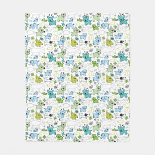 kinder achtergrondpatroon van dieren fleece deken