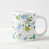 kinder achtergrondpatroon van dieren grote koffiekop (Rechts)